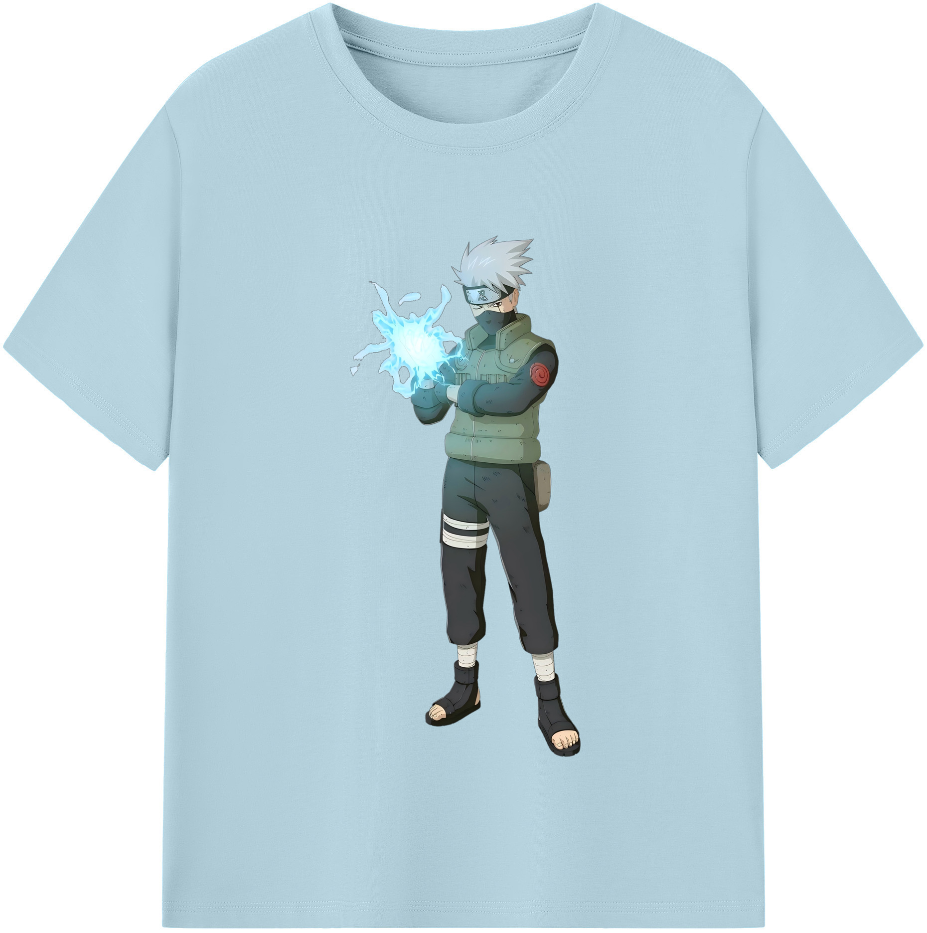 （画像用） NARUTO -ナルト- はたけ カカシ Hatake Kakashi 綿100％半袖Tシャツ（フロントプリント）